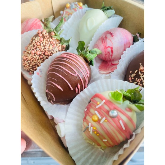Box of Strawberries in Chocolate