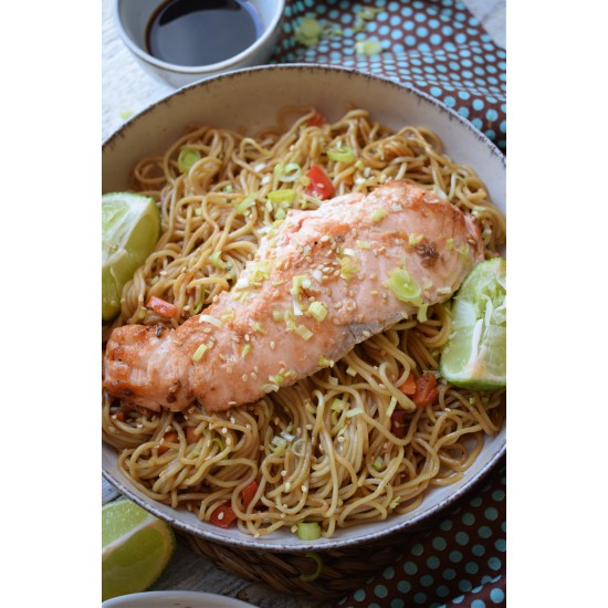 Salmon With Stir Fried Noodles (10 People)